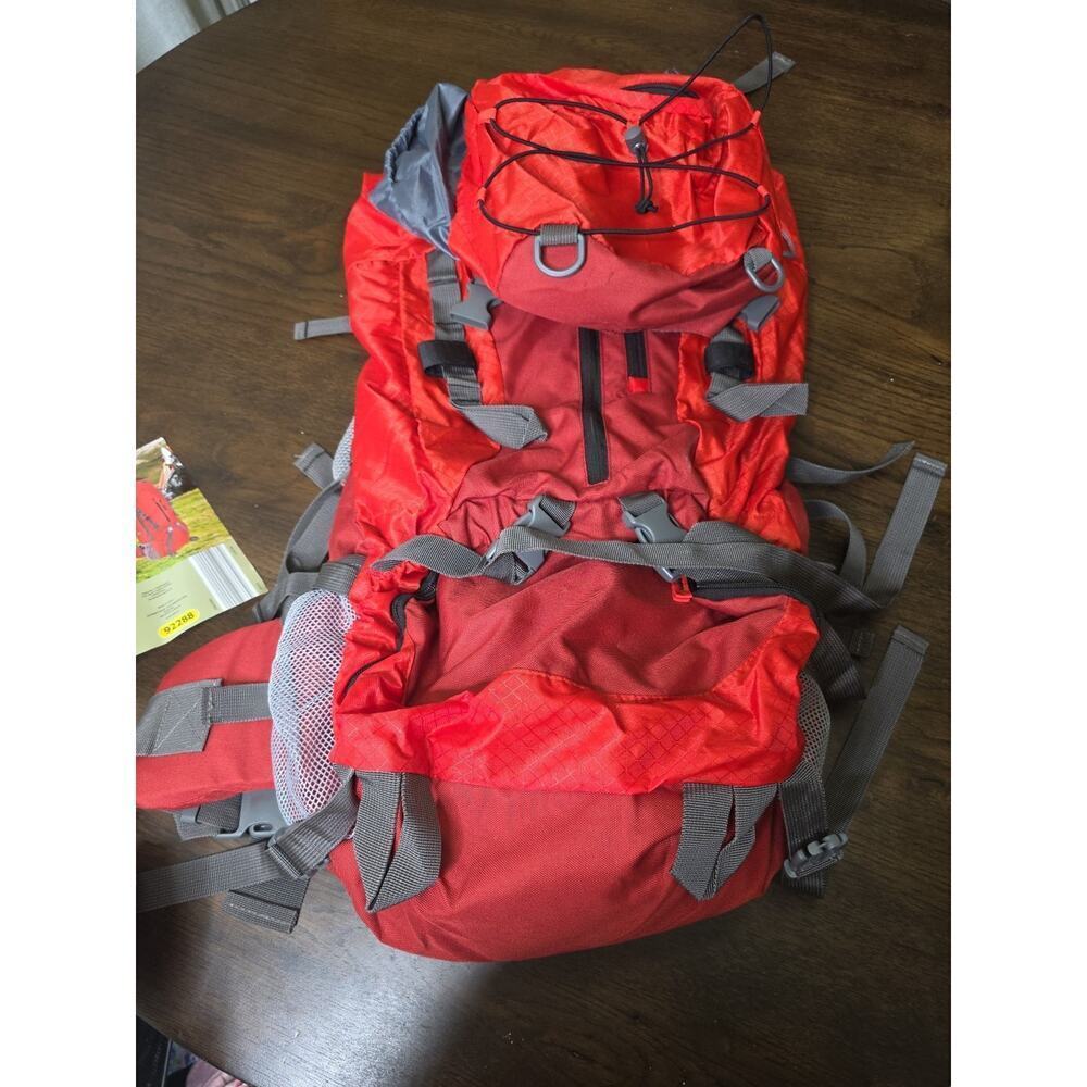 Adventuridge Hiking Backpack – 70L (18.5‎ Gallon) Capacity – Red – Model 92288 - Picture 11 of 16